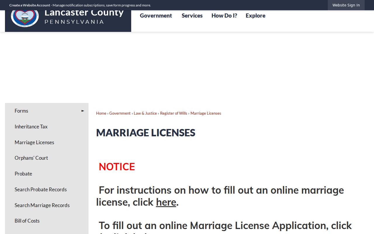 East Hempfield Township resident lookup Lancaster County marriage records service