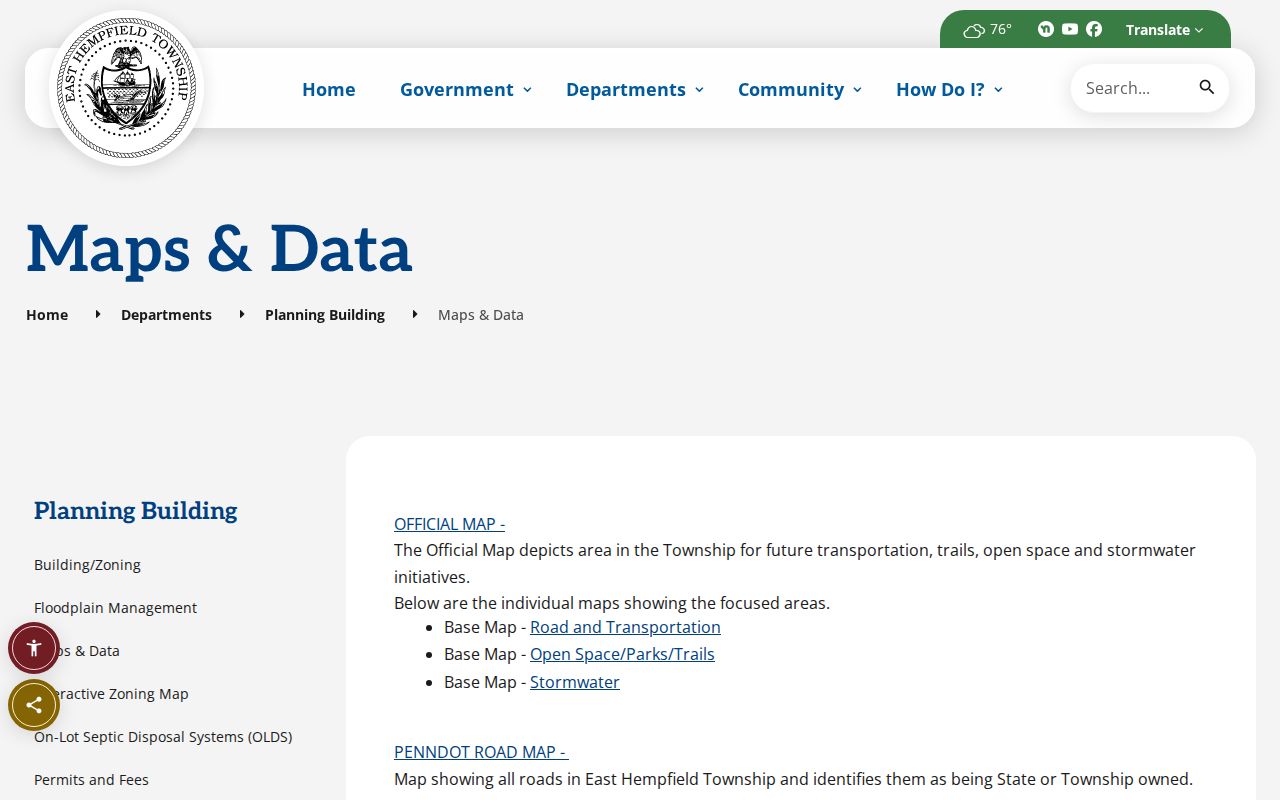 East Hempfield Township street directory maps and historic-atlas page